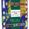 Set 30 Tubos acrílico alta viscosidad surtidos Studio y pincel Pebeo 20ml