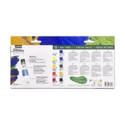 Set 10 tubos acrílico Studio y pincel Pebeo 20ml