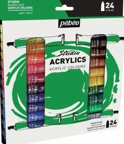 Set 24 Tubos Acrílicos Studio Acrylics Pebeo 12ml