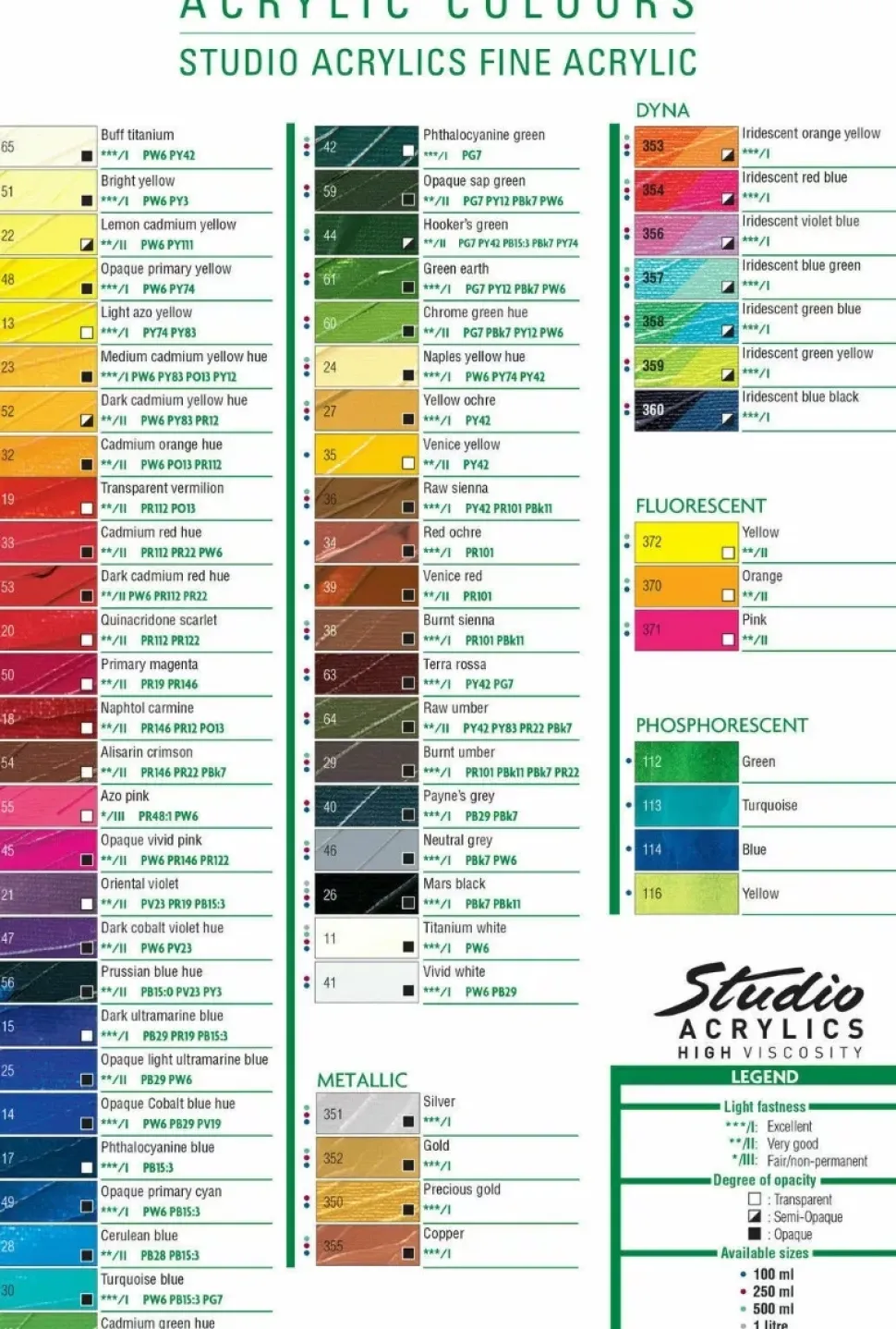 Set 30 Tubos Acrílicos Studio Acrylics + Pincel Pebeo 20ml