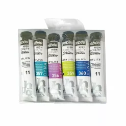 Set 6 Tubos Acrílicos Studio Acrylics Dyna Pebeo 20ml