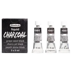 Set 3 tubos carbón líquido Schmincke 5ml