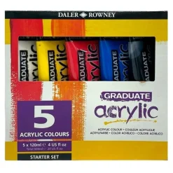 Set 5 tubos de acrílico Graduate Daler-Rowney 120ml