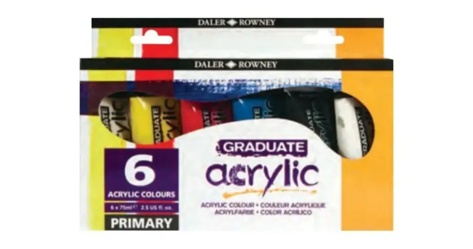 Set 6 tubos de acrílico Graduate Daler-Rowney 75ml