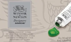 Set 6 Tubos de Gouache colores primarios Winsor and Newton 14ml