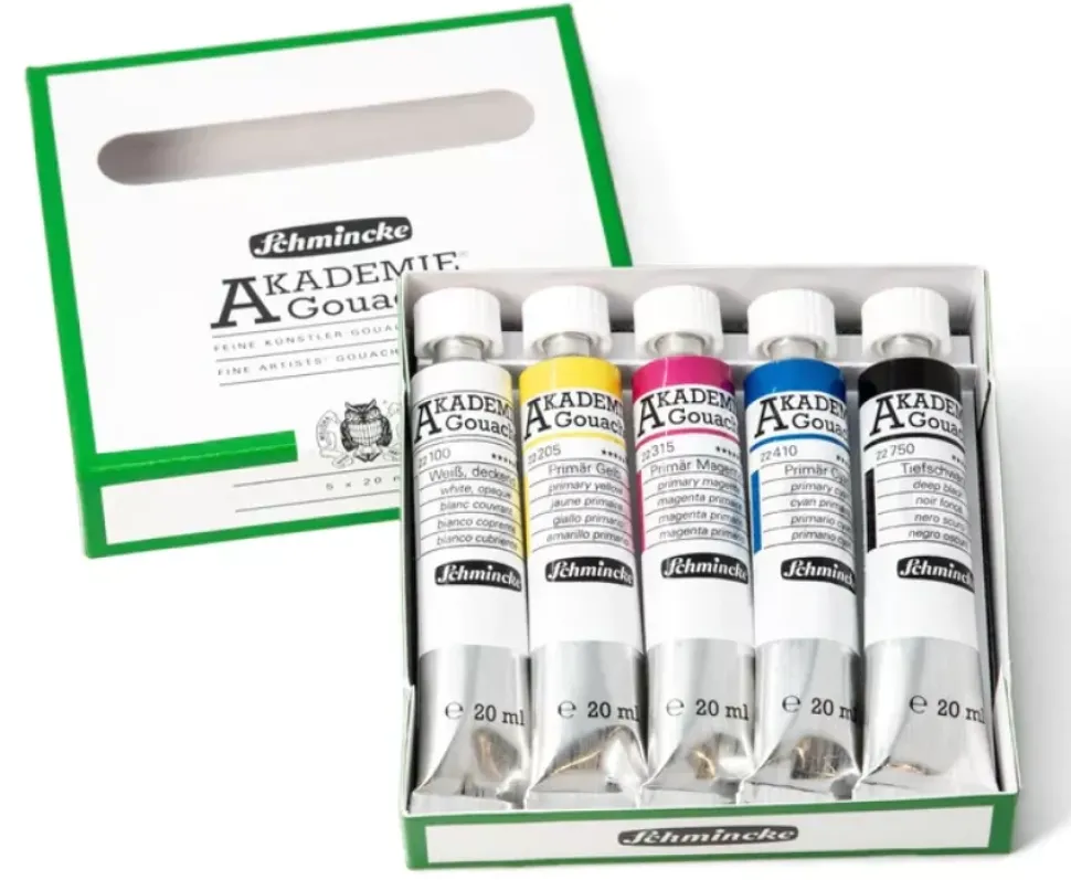 Set 5 tubos de gouache College Schmincke 20ml