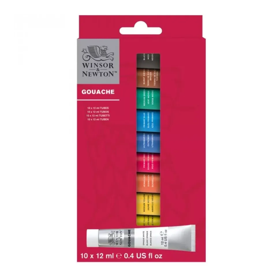 Set 10 Tubos de Gouache Winsor and Newton 12ml