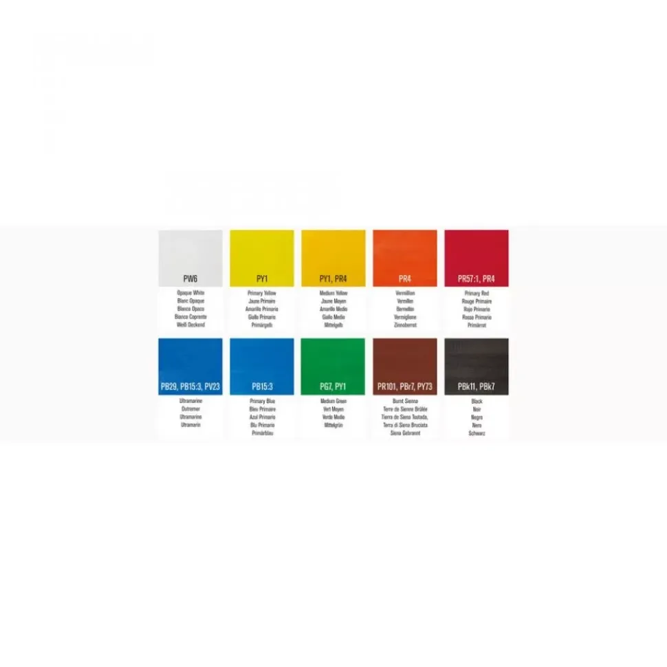 Set 10 Tubos de Gouache Winsor and Newton 12ml