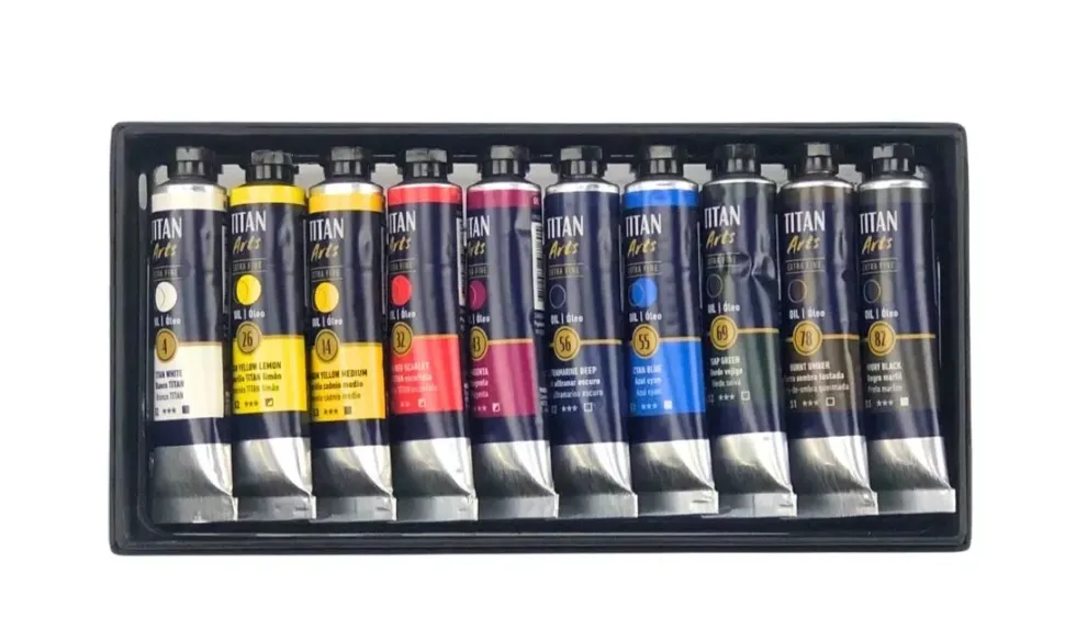 Set 10 Tubos de Óleo Extrafino Arts Titan 20ml