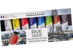 Set 8 tubos de óleo Fino Rive Gauche Sennelier 40ml