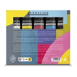 Set 5 tubos gouache extrafino primarios Sennelier 21ml