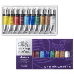 Set 10 tubos óleo al agua iniciación Artisan Winsor and Newton 21ml