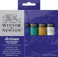 Set 6 tubos óleo al agua iniciación Artisan Winsor and Newton 21ml