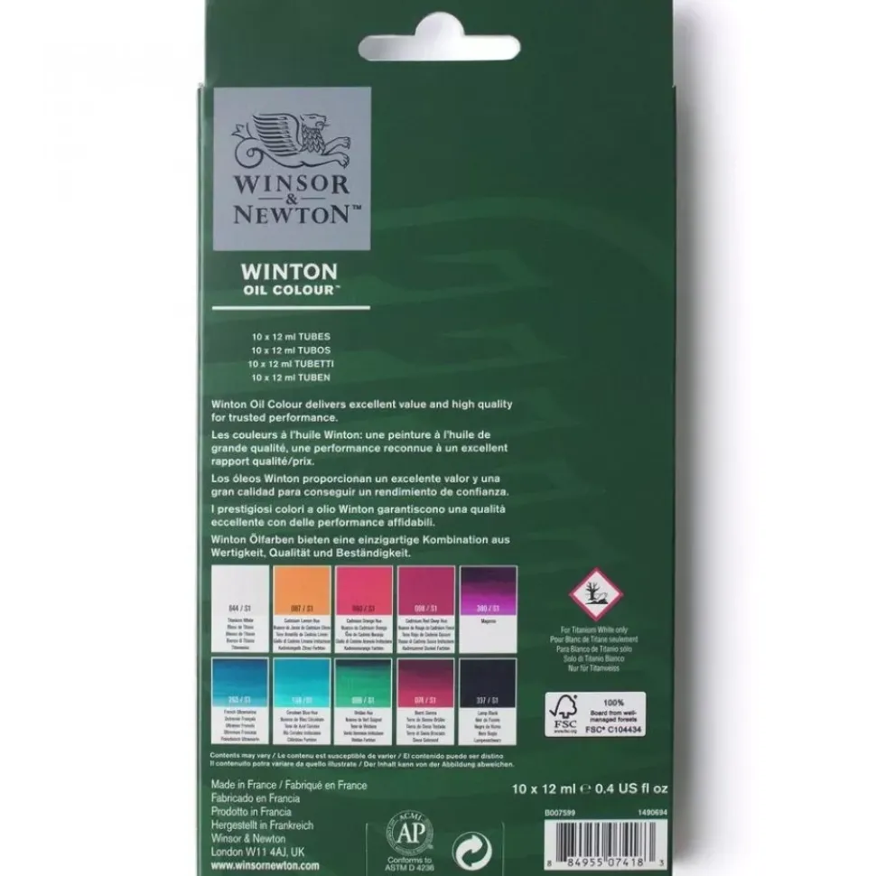 Set 10 Tubos Óleo Winton Winsor & Newton 12ml