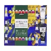 Set 30 tubos 20ml + 2 tubos 100ml acrílico alta viscosidad Studio y brocha Pebeo