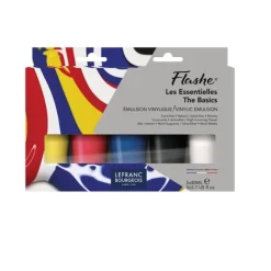 Set 5 tubos pintura vinílica Flashe Basics LeFranc & Bourgeois 80ml