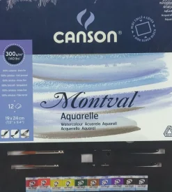 Set acuarela 10 medias pastillas Montval Canson