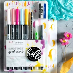 Set Blended Lettering Good Vibes Tombow