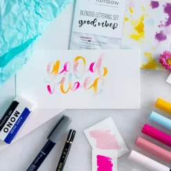 Set Blended Lettering Good Vibes Tombow