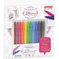 Set Bloc y Rotuladores Iniciación al Lettering Color Experience Alpino