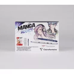 Set Completo Bloc y Rotuladores Manga Addict Clairefontaine