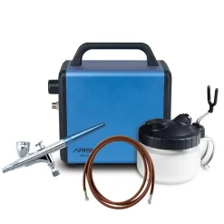 Set compresor Arism Mini Sky Blue con HB-040 y accesorios Sparmax