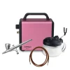 Set compresor Arism Mini Sakura Pink con aerógrafo y accesorios Sparmax