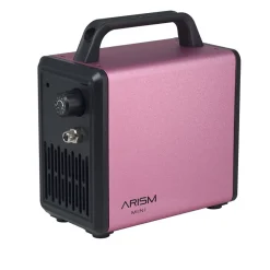 Set compresor Arism Mini Sakura Pink con aerógrafo y accesorios Sparmax
