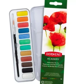 Set de 12 Acuarelas Academy Derwent