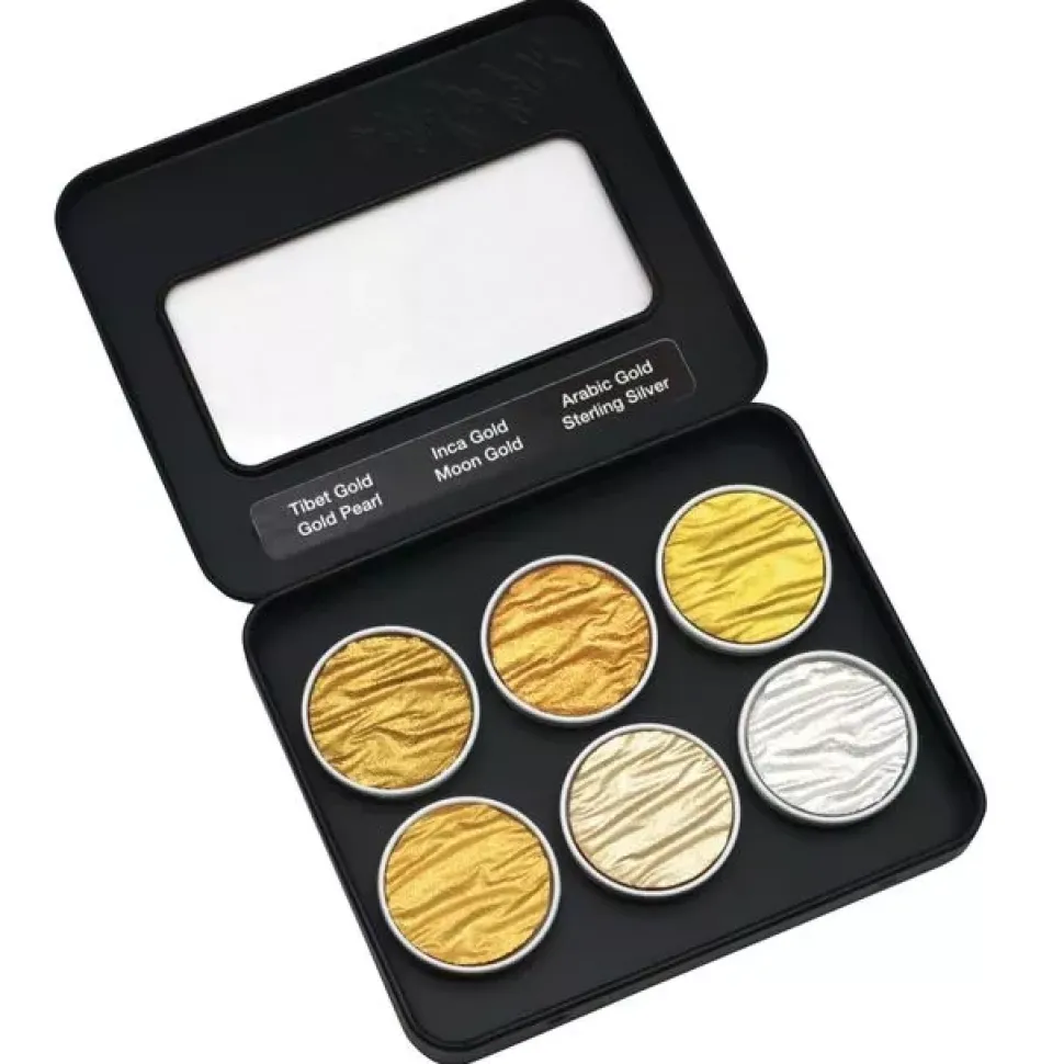 Set de 6 acuarelas Pearlcolor Gold and Silver Coliro
