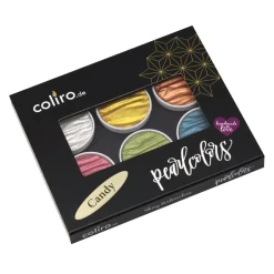 Set de 6 acuarelas Pearlcolor Candy Pearl Colors Coliro