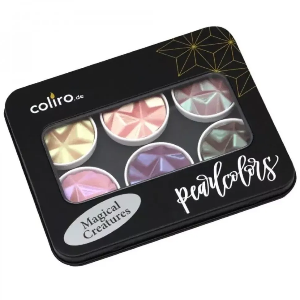 Set de 6 acuarelas Pearlcolor Magical Creatures Coliro