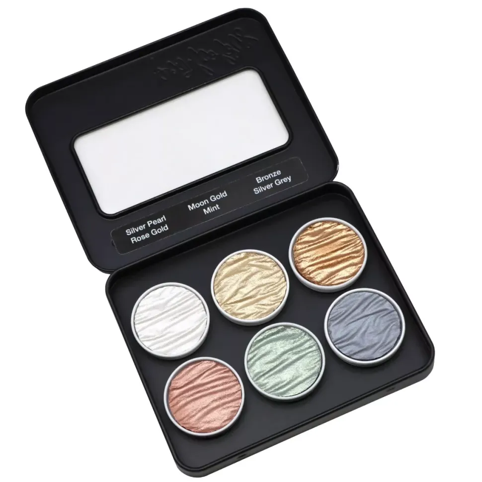 Set de 6 acuarelas Pearlcolor Silk Coliro
