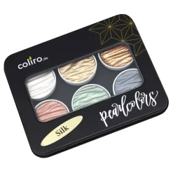 Set de 6 acuarelas Pearlcolor Silk Coliro