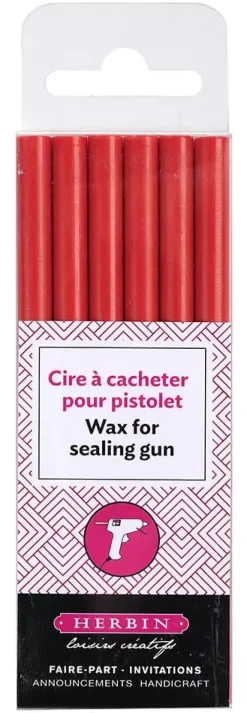 Set de 6 barras de lacre Rojo Herbin