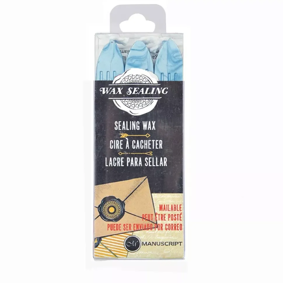 Set de 3 lacres Blue Wax Sealing Manuscript