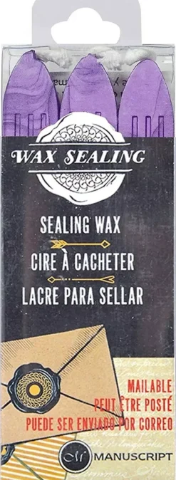 Set de 3 lacres Lilas Wax Sealing Manuscript