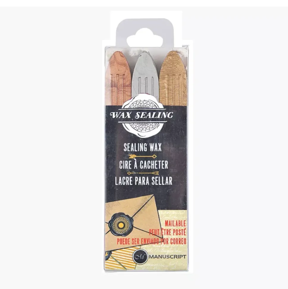 Set de 3 lacres Metálicos Wax Sealing Manuscript