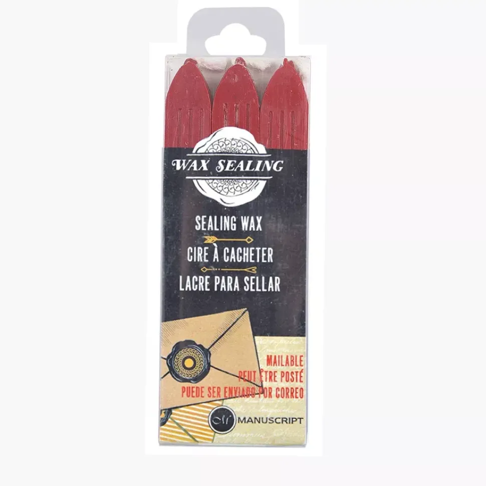 Set de 3 lacres Rojo Wax Sealing Manuscript