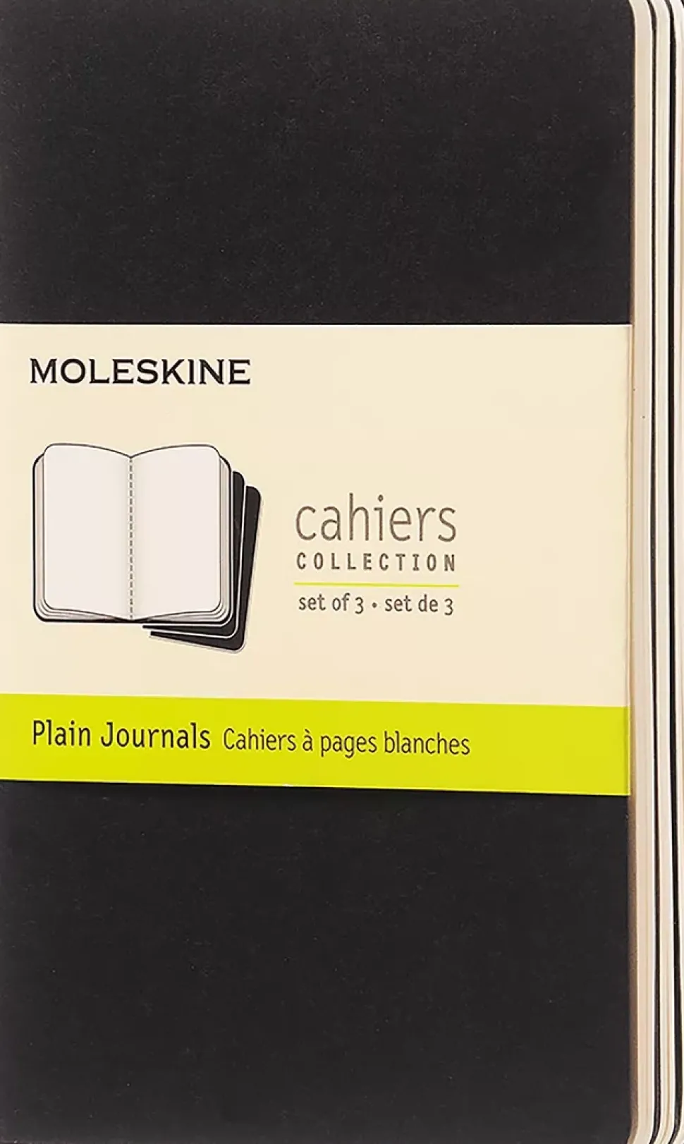 Set de 3 libretas Cahier Negras Lisa 9x14cm Moleskine