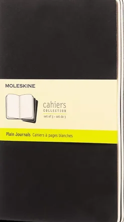 Set de 3 libretas Cahier Negras Lisa 13x21cm Moleskine