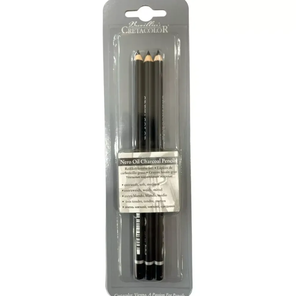 Set de 3 lápices carboncillo graso Cretacolor