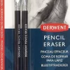 Set de 2 Lápices Gomas de Borrar con Escobilla Derwent