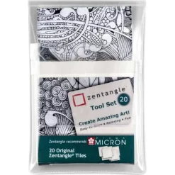 Set de 20 papeles blancos Zentangle