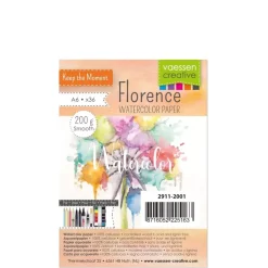 Set de 36 papeles de acuarela Grano fino Vaessen A6