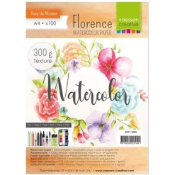 Set de 100 papeles de acuarela Grano grueso Vaessen A4