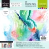 Set de 50 papeles de acuarela Intense White Texture Vaessen 30x30cm