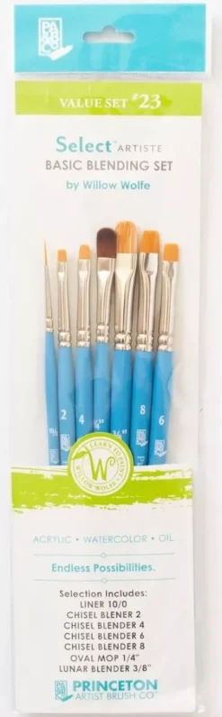 Set de 7 Pinceles 3750 Mixed-Media Select Artiste Princeton N. 23