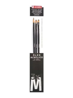 Set de 3 pinceles Óleo Acrílico M