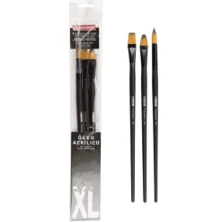 Set de 3 pinceles Óleo Acrílico XL